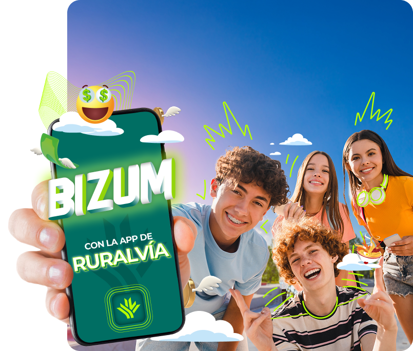 Jóvenes usando Bizum
