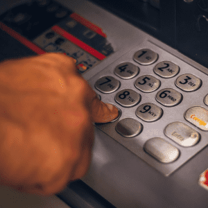 Teclado numérico de cajero