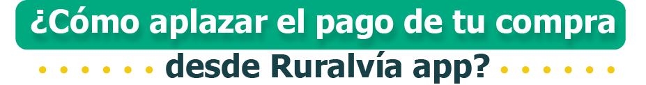 Cómo aplazar el pago desde Ruralvía app