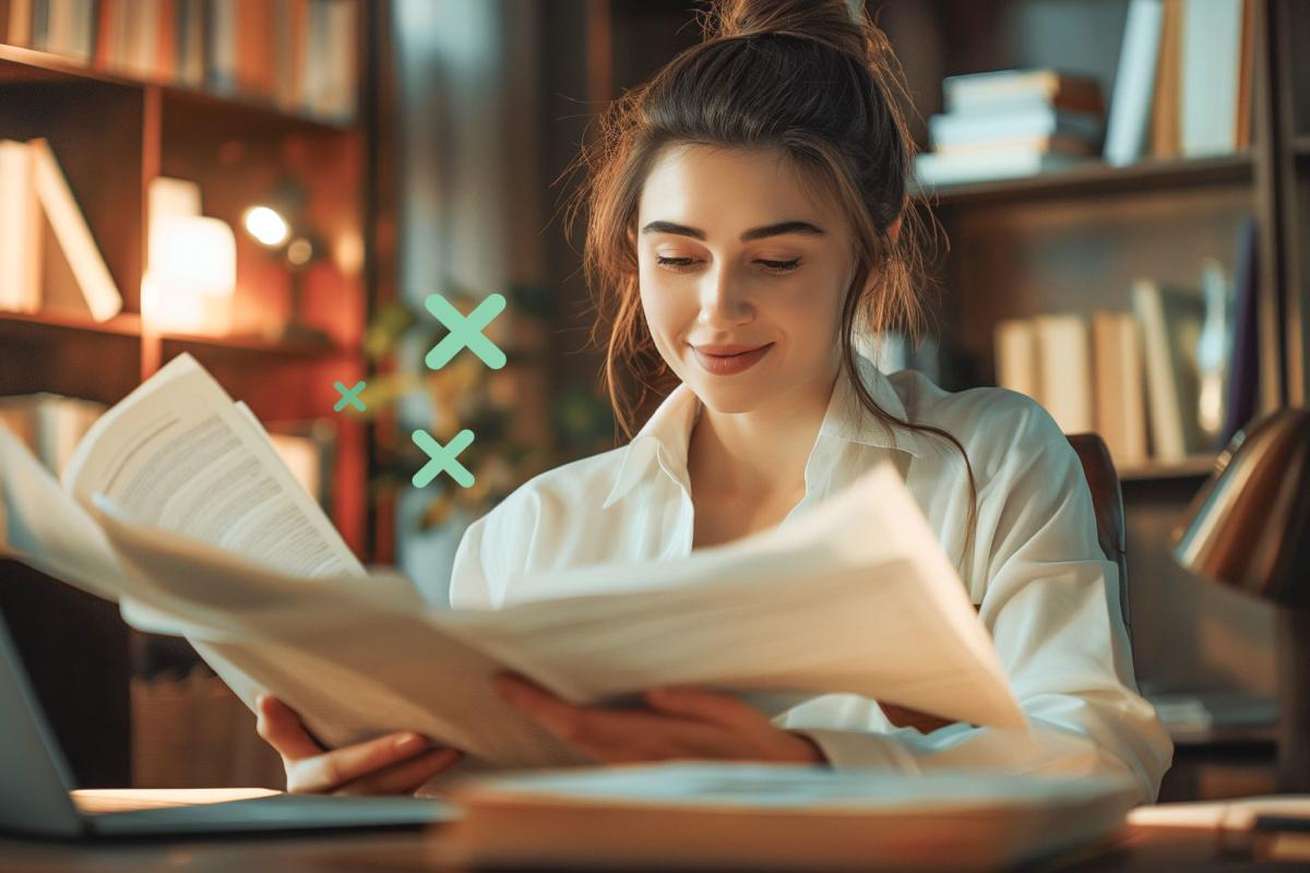 Chica joven leyendo